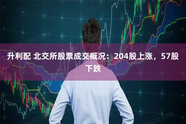 升利配 北交所股票成交概况：204股上涨，57股下跌