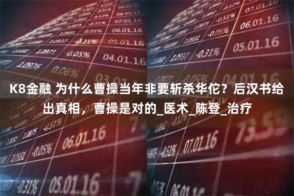 K8金融 为什么曹操当年非要斩杀华佗？后汉书给出真相，曹操是对的_医术_陈登_治疗
